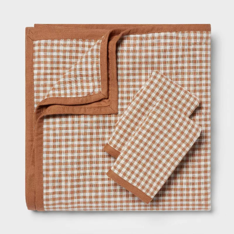Mini Gingham Duvet and Sham Set