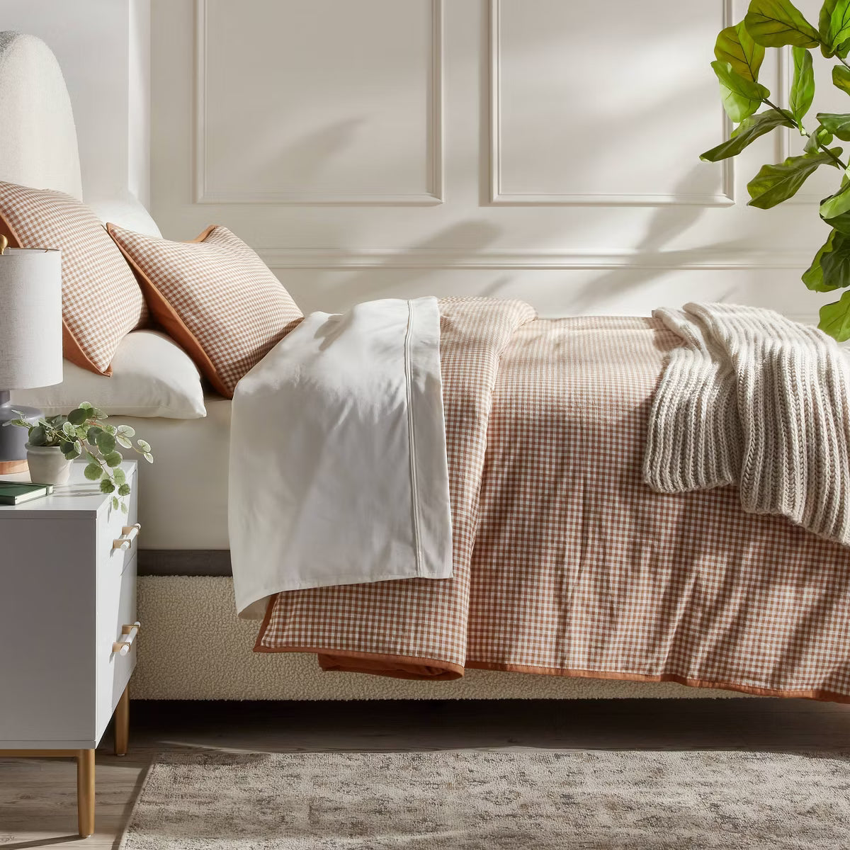 Mini Gingham Duvet and Sham Set