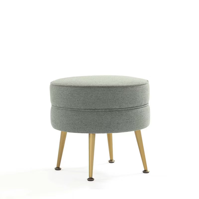 Bailey Woven Polyester Blend Upholstered Ottoman
